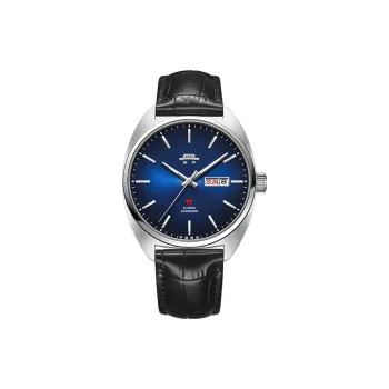 Beijing Fork Series Automatic Mechanical Movement Cow Leather Strap Watch Men's Watches Blue Dial