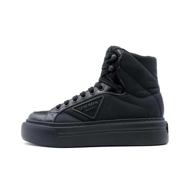 PRADA Casual Skateboard Shoes Men's Black-0