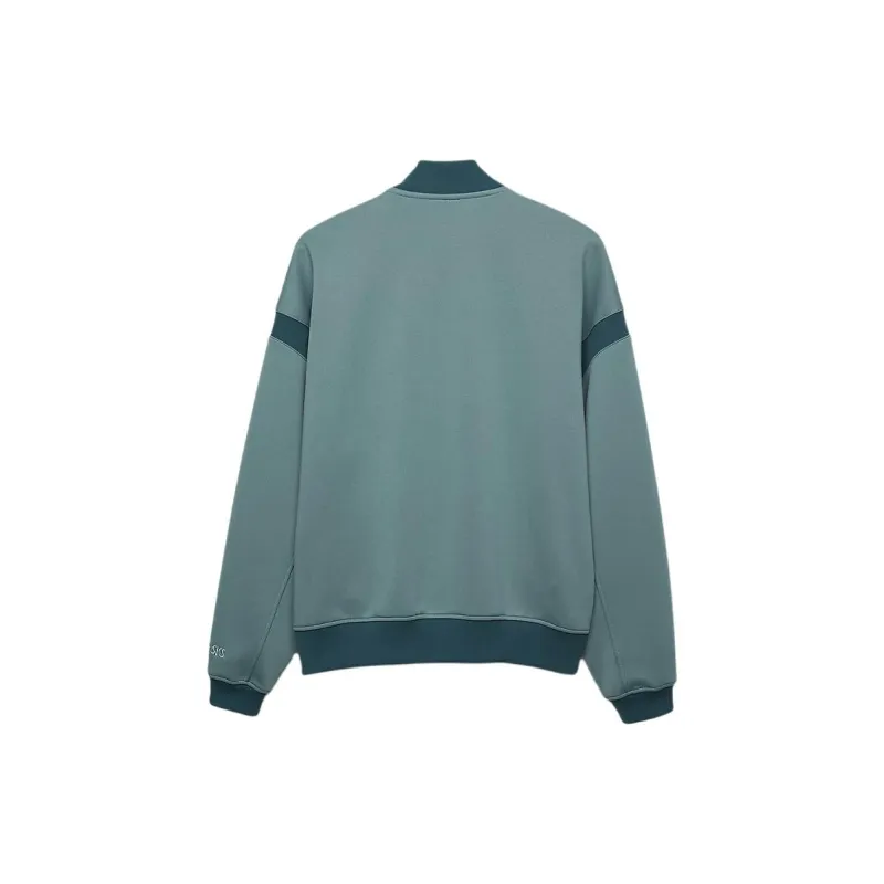 Asics AW24 KNIT VARSITY Jackets & Coats Unisex Celadon-1