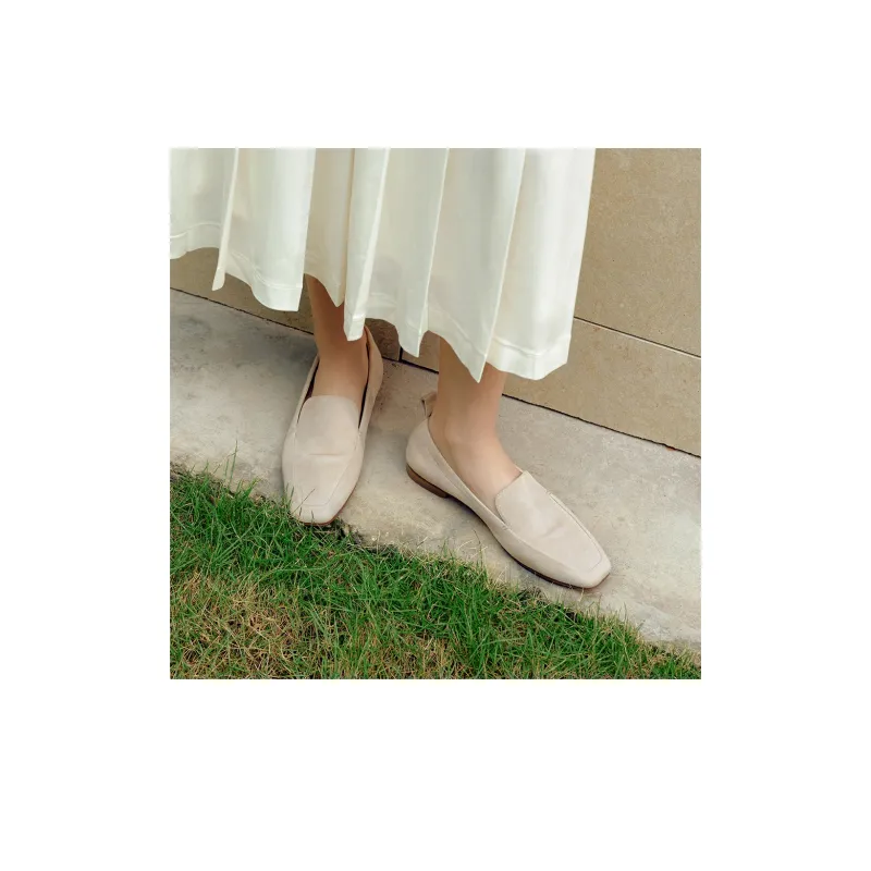 7or9 Almond Chant Casual Single Shoes 1.8cm Women's Apricot-5