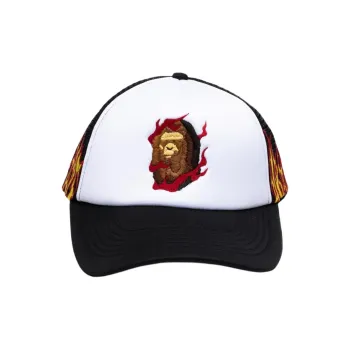 Bape Embroidery Fire Logo Trucker Cap