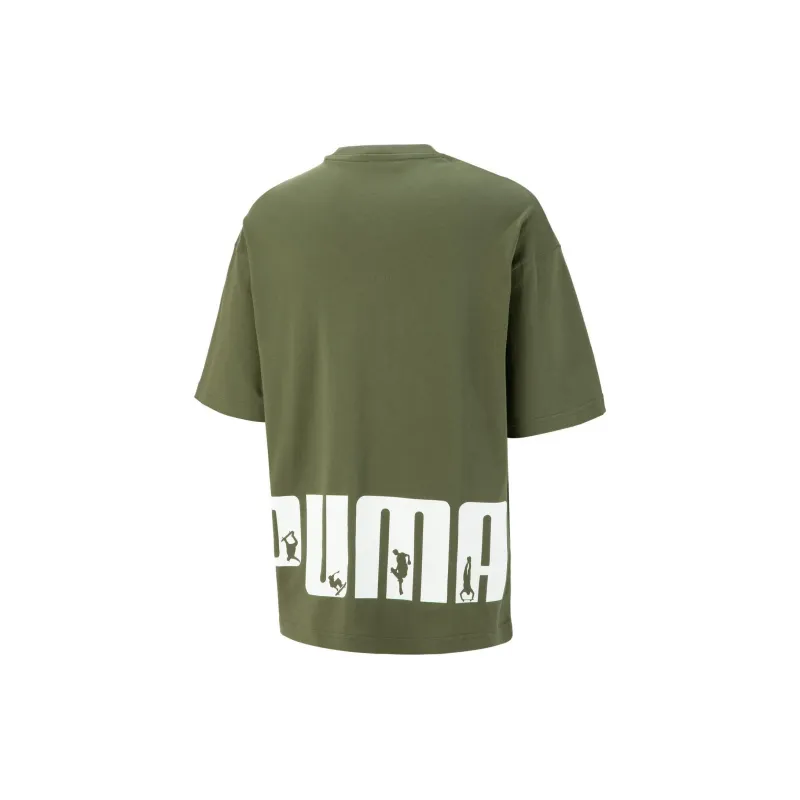 PUMA T Shirts Men Army Green-1
