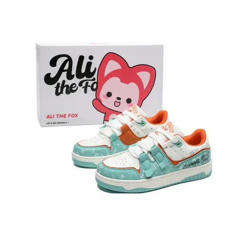 ALI THE FOX Skateboard Shoes Women's Low-Top White/Green