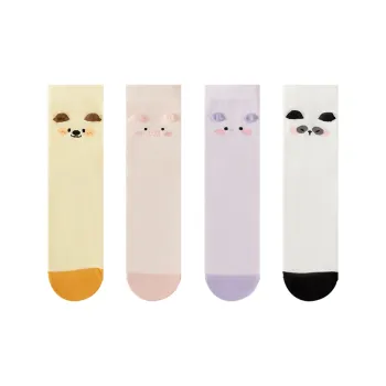 MIIOW Mid Calf Socks Women's 4 Pack Mixed Color