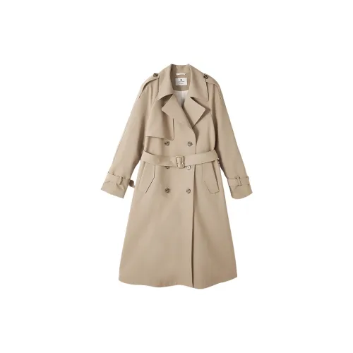 XIANGYING Trench Coats Women's Khaki