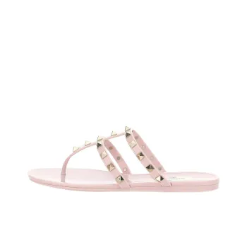 Valentino ROCKSTUD Flip Flops Women's Pink