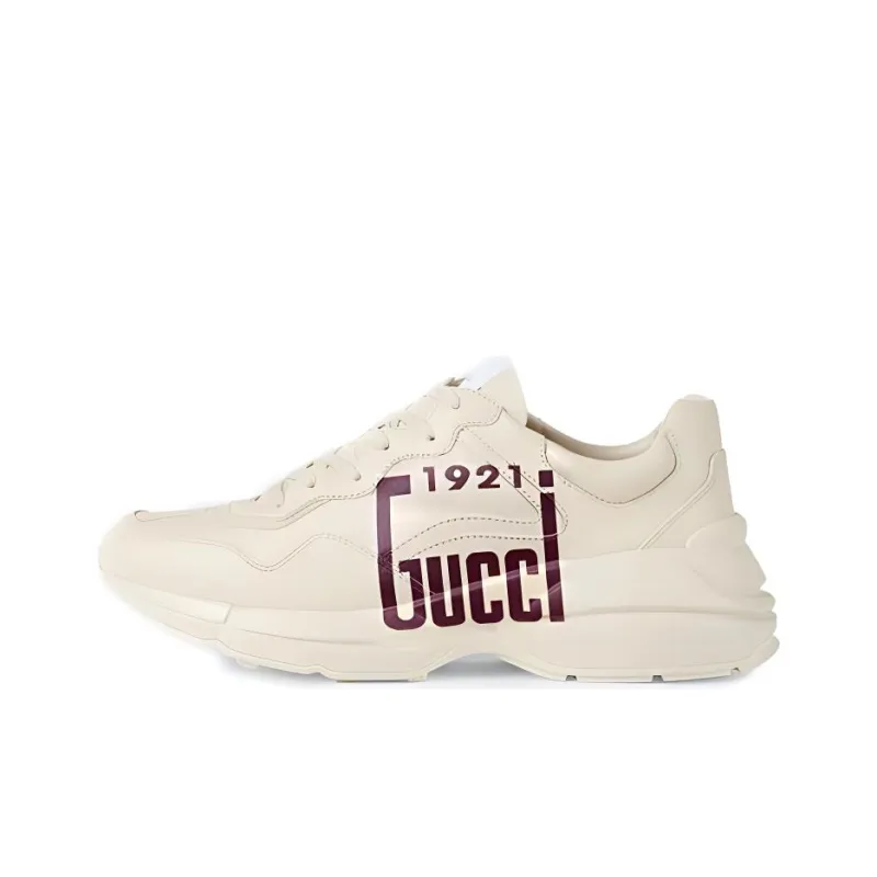 GUCCI Rhyton Low Top Chunky Sneakers Men's Ivory-0