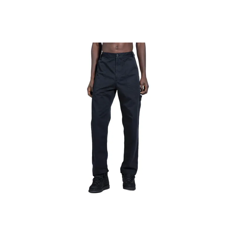 STONE ISLAND Logo Patch Straight Leg Trousers-1