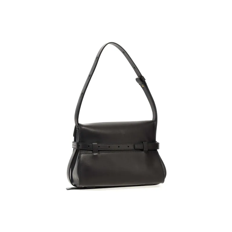 MOSCHINO Logo Debossed Belted Shoulder Bag-1