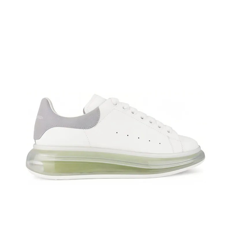 Alexander McQueen Oversized Sneaker 'Transparent Sole   White Gunmetal'-1