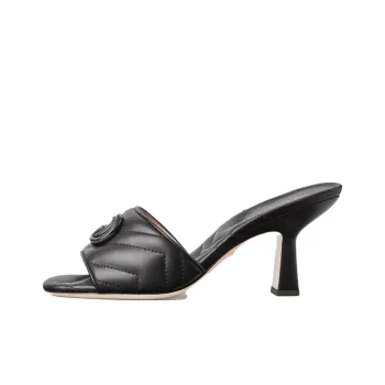 GUCCI Slide Slippers 7.5cm Women's Black