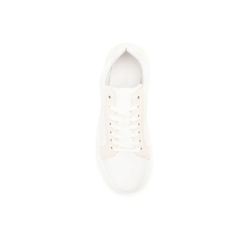 CKJ CALVIN KLEIN JEANS Jeans Low-Top Skateboard Shoes Men's Moon White-4