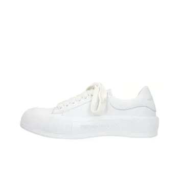 Alexander McQueen Deck SKATE Low Top Stylish Skateboarding Shoes Men's White