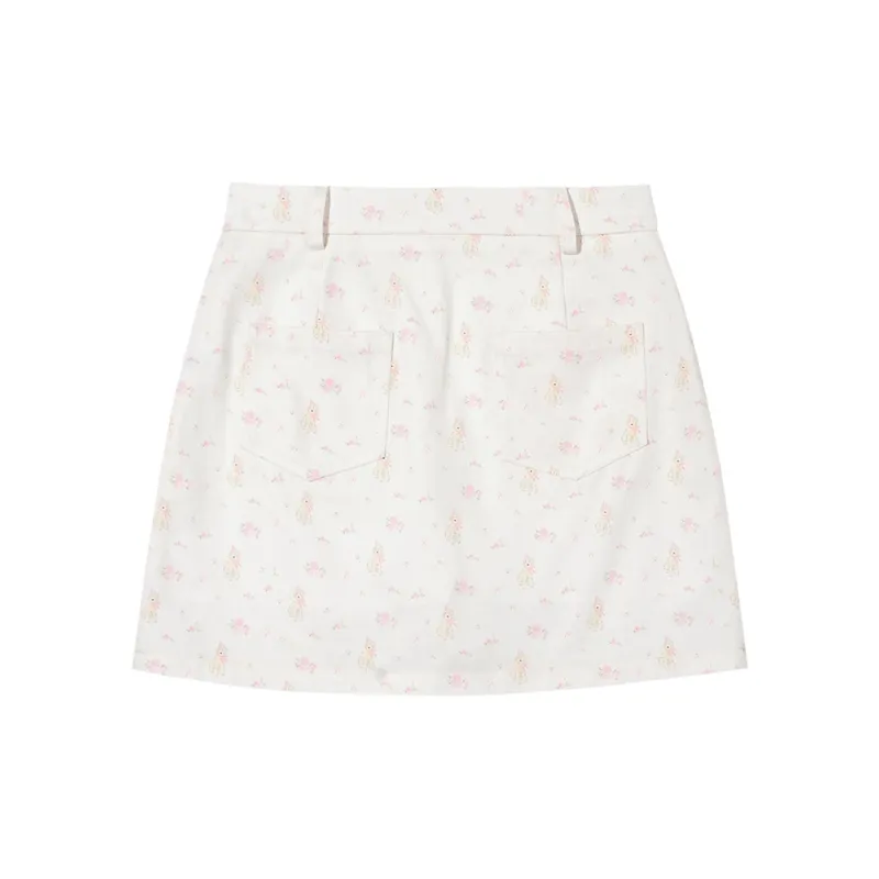 ISaluteU Casual Short Skirts Women's Beige-1