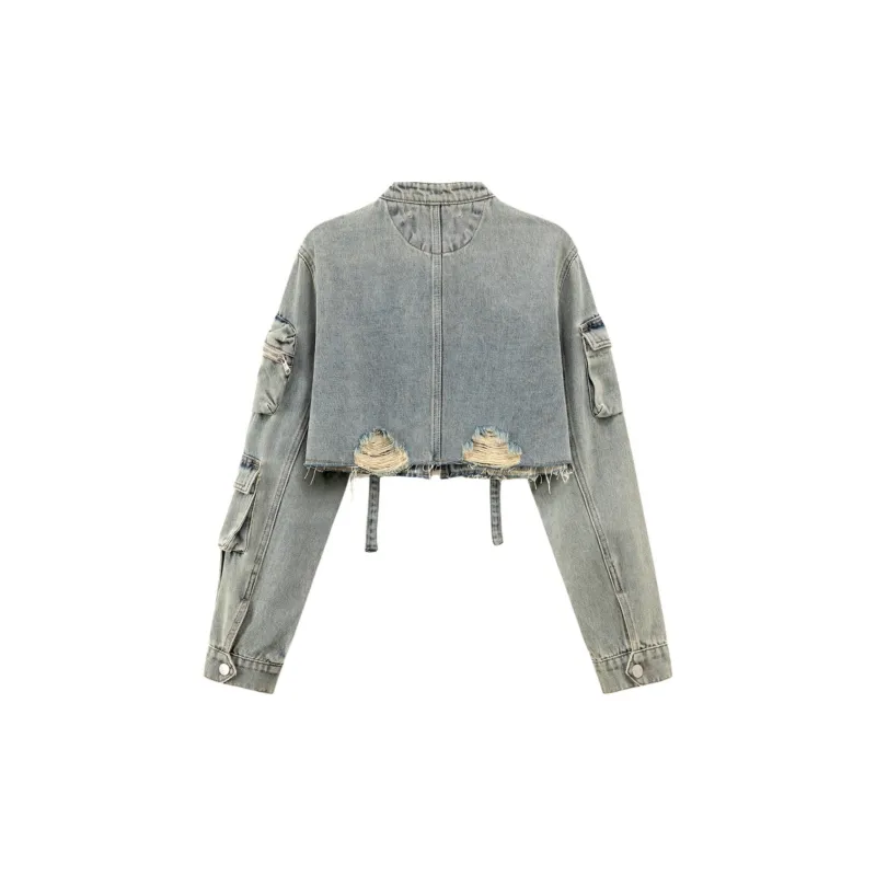 CHUU Denim Jacket Women's Denim Blue-5