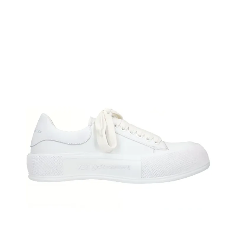 Alexander McQueen Deck SKATE Low Top Stylish Skateboarding Shoes Men's White-1