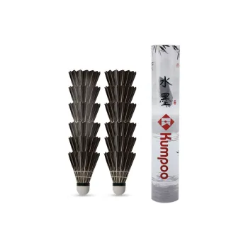 KUMPOO Ink Wash 12 Pack Goose Feather Shuttlecocks