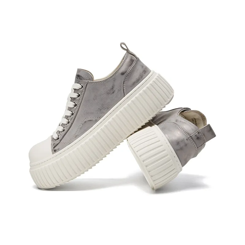 CHERYKALLY Low-Top Skateboard Shoes Women's Gunmetal-9
