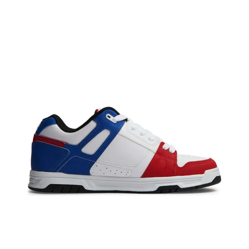 DC Shoes Low Top Skateboard Shoes Men's White/Red/Blue-1