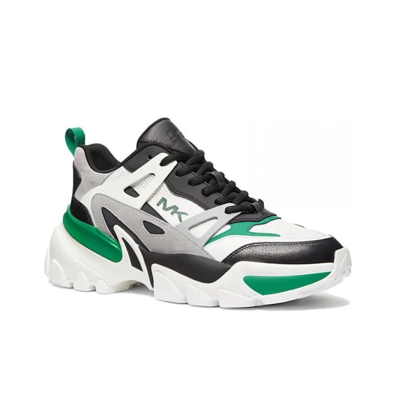 MICHAEL KORS Nicks Low-Top Casual Shoes Men's Green White Gray-1