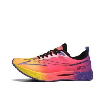 QIFEI Cushioning Rebound Wear Resistant Lightweight Slip Resistant Low Top Students' Running Shoes Unisex Sunset Glow