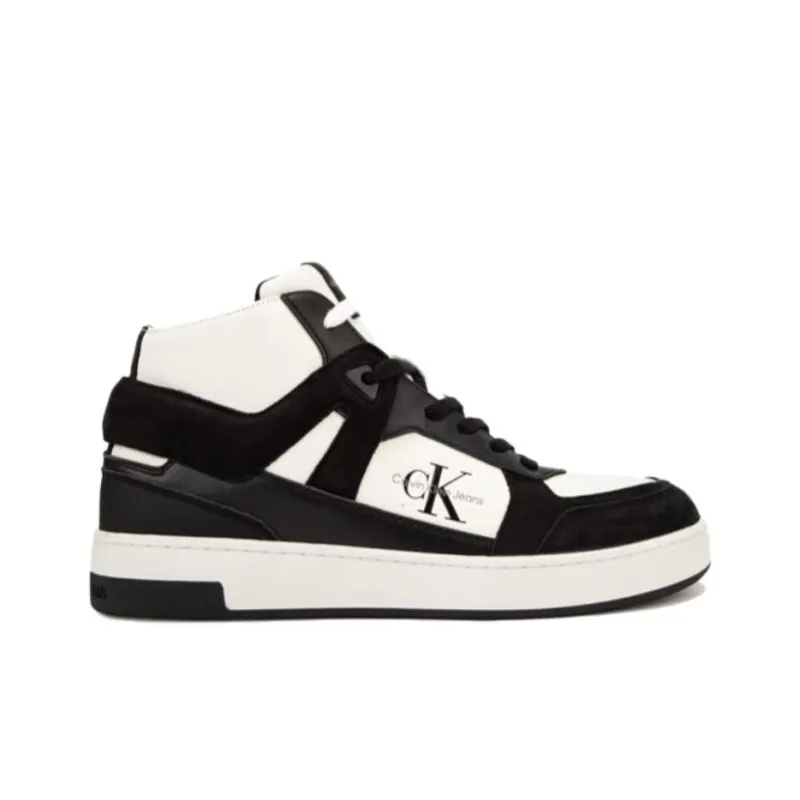 CALVIN KLEIN High-Top Skateboard Shoes Men's Space Black-1