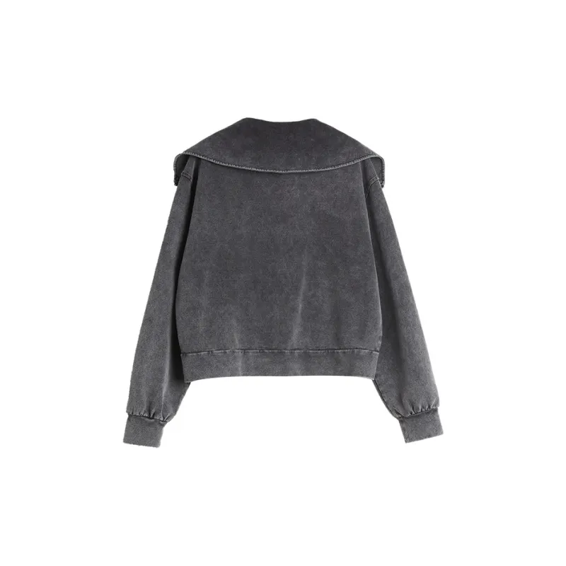 ELLE Sweatshirt Women's Medium Gray-1