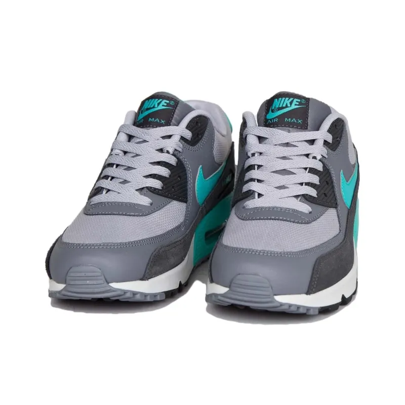 Nike Air Max 90 Slip Resistant Low Top Casual Running Shoes Men's Gray-2