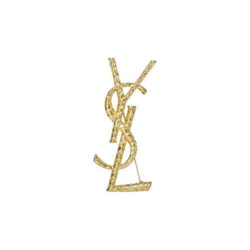 SAINT LAURENT Ysl Logo Brooch