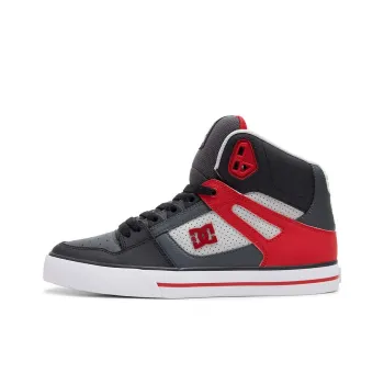 DC Shoes High Top Skateboard Shoes Men's Gray Red