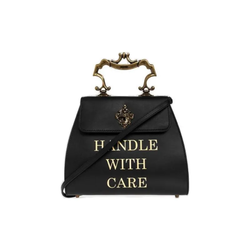 MOSCHINO Slogan Printed Top Handle Bag-0