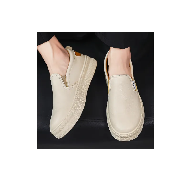 Bull charm Loafers Men Beige-2