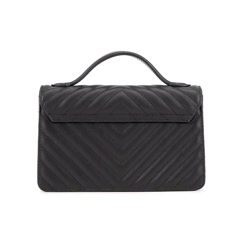 ELLE Leather Patchwork With Synthetic Leather One Shoulder Handbag Small Size Women's Camel/Black-5