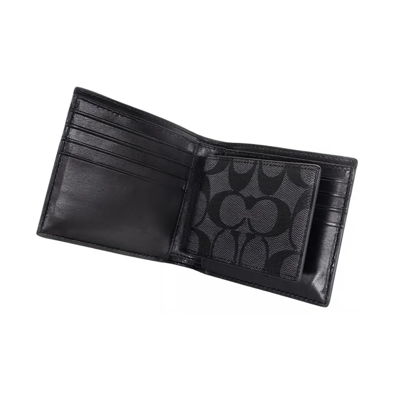 COACH Men 3 IN 1 Wallet Charcoal/Black-3