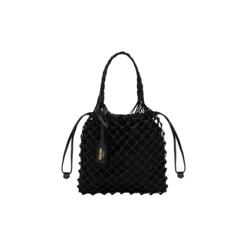 MOSCHINO Leather Handbag Small Size Women's Black