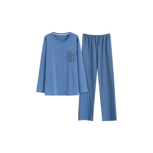 The Story Of The Flower Season Pajama Set Men's Sky Blue