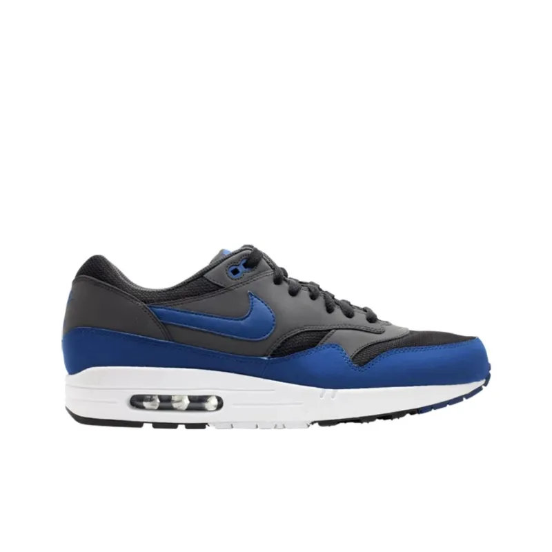 Nike Air Max 1 Anti Slip Wear Resistant Low Top Casual Running Shoes Men's Gray Blue-1