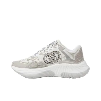 GUCCI Ripple Low-Top Casual Shoes 6.5cm Women's Gray White