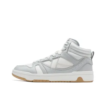 XTEP MAXX LITE Wear-Resistant High-Top Skateboard Shoes Men's Sail White/Moonstone Gray