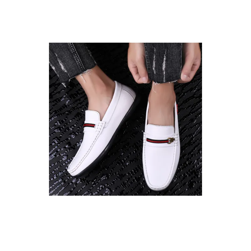 CKVUSAMG Gommino Loafers Unisex Black/White-3