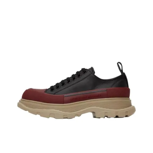 Alexander McQueen Tread Slick Platform Shoes Men's Black Red