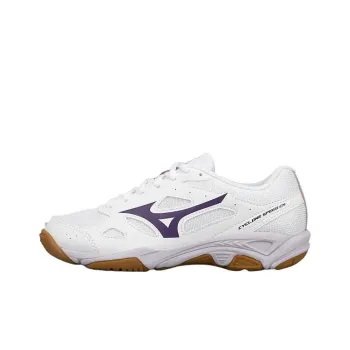 Mizuno Anti-Slip Wear-Resistant Low-Top Volleyball Shoes Unisex White Purple