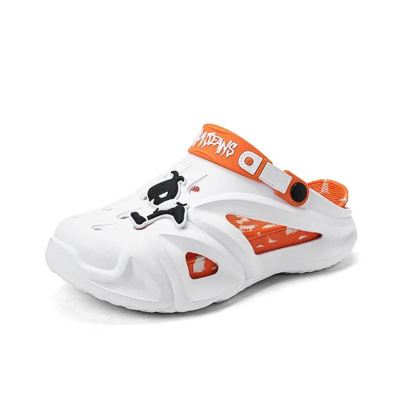 HLA JEANS Beach Sandals Men White, Black-2