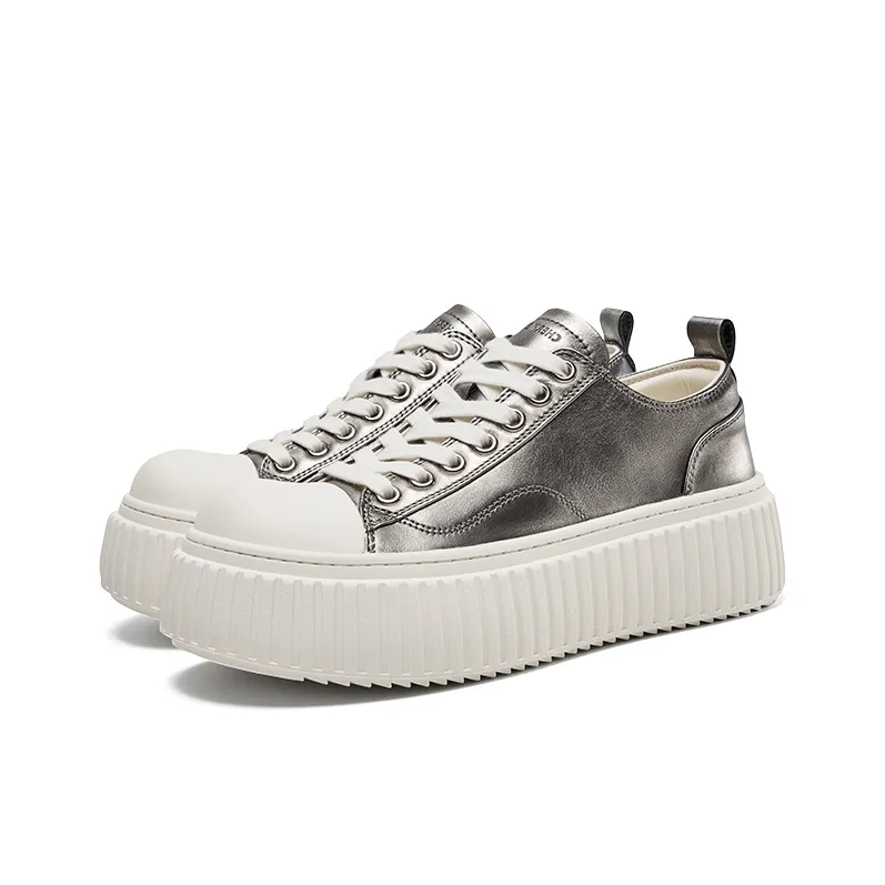 CHERYKALLY Low-Top Skateboard Shoes Women's Gunmetal-1