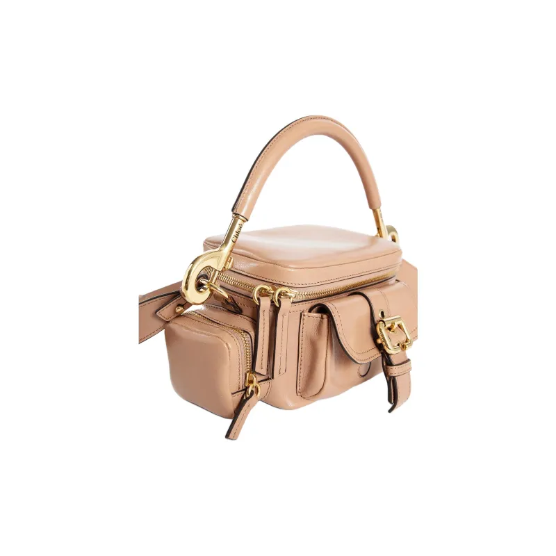 Chloe Cow Leather Portable Crossbody Bag, Shoulder Bag Women's Rose Pink-3