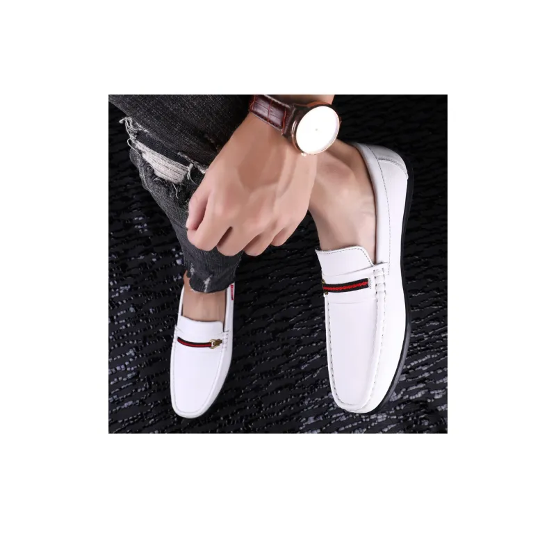CKVUSAMG Gommino Loafers Unisex Black/White-4