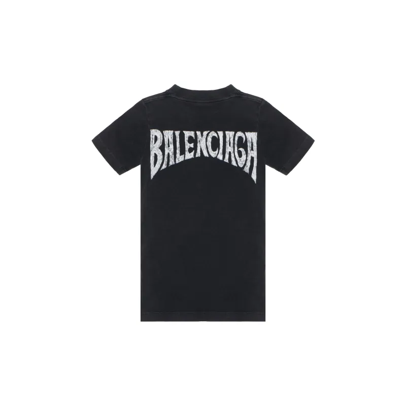 Balenciaga Women's Paris Tropical T shirt Fitted Black/White-1