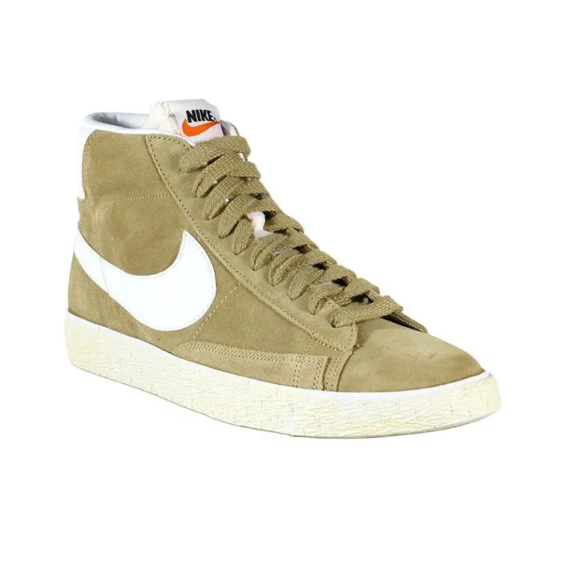 Nike Blazer Mid Anti-Slip Wear-Resistant Mid-Top Skateboard Shoes Men's Linen-1