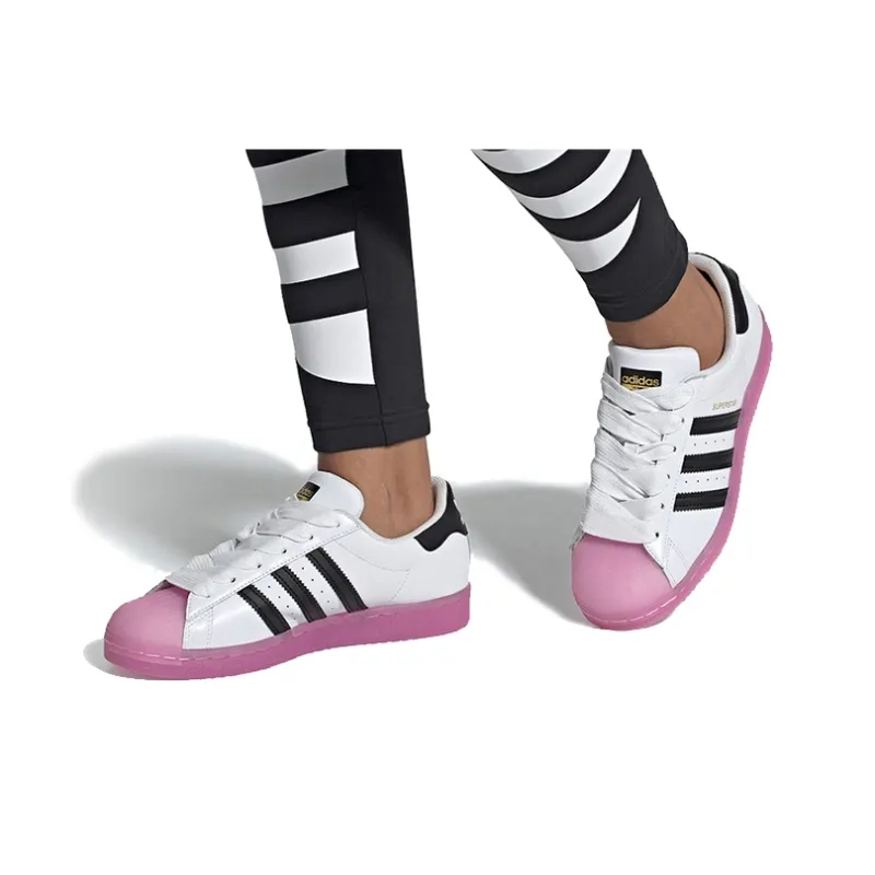 Adidas Originals Superstar White Black Shock Purple Women's-6