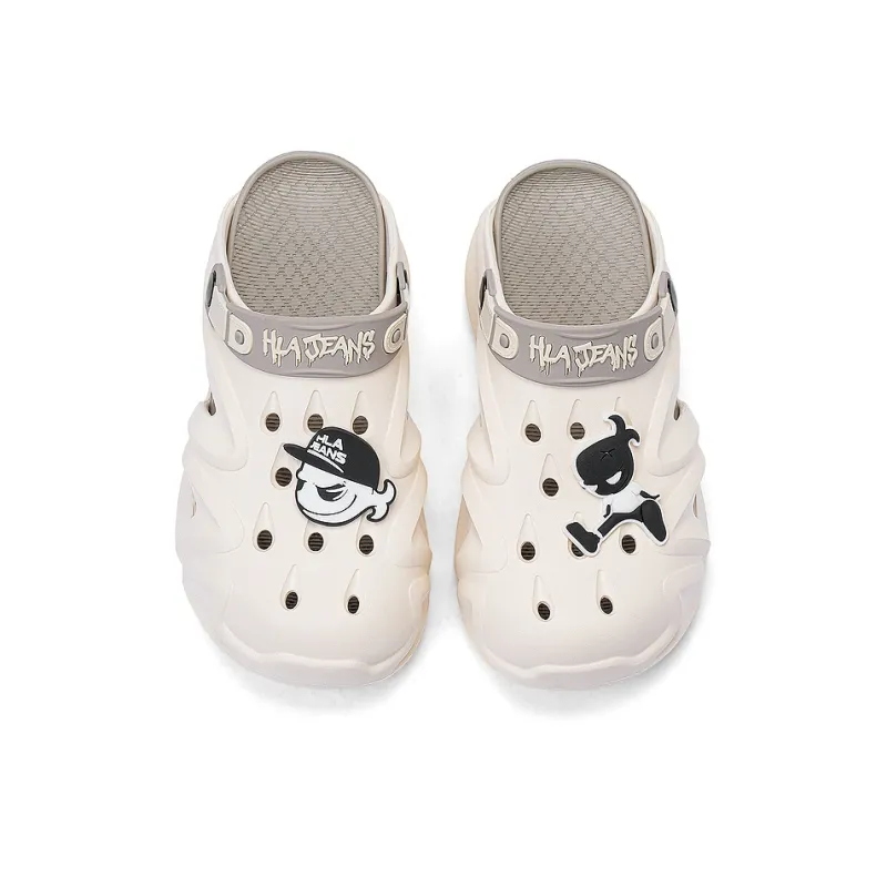 HLA JEANS Beach Sandals Men White, Black-15